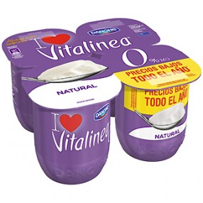 DANONE VITALINEA yogur natural pack 4